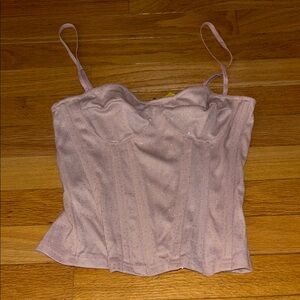 Pink Sparkle Mesh Structured Corset-Top 2